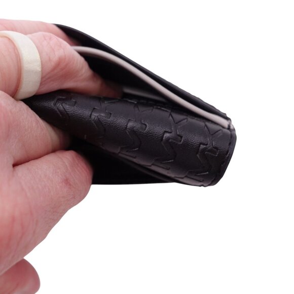 NWOT Michael Kors Malone Debossed Logo Duo Fold Wallet Black Credit Card Pocket - Picture 10 of 10